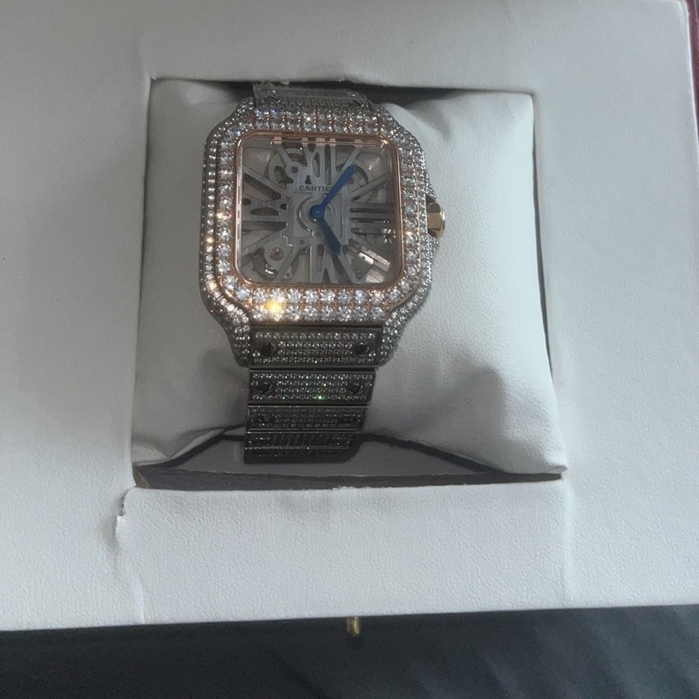 Rose gold diamond Cartier skeleton